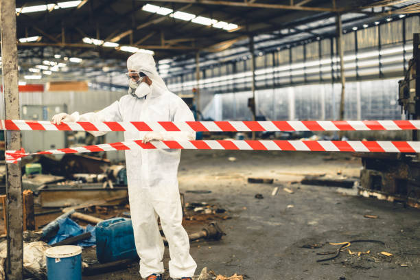 Professional Biohazard technician working in Robbins, NC